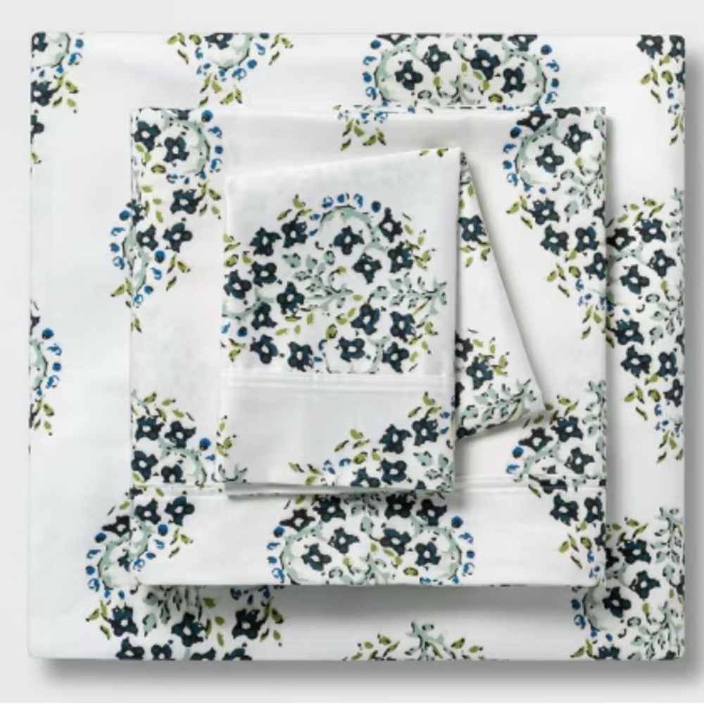 NWT Printed Performance 400 Thread Count Sheet Set - Threshold Twin XL